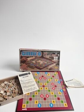 Ginny O Board Game Vintage Word Game Scrabble Style Complete